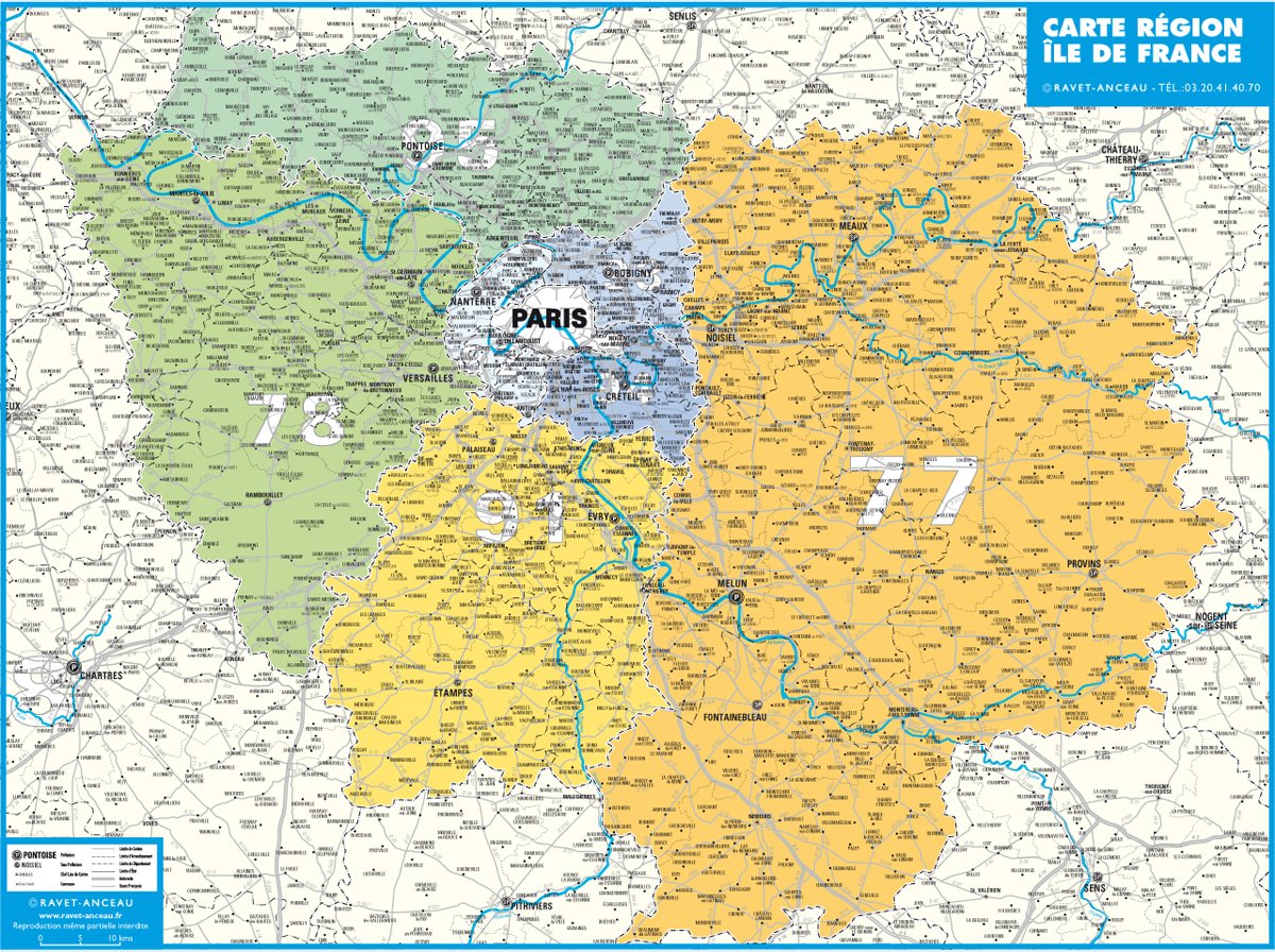 Carte De L le de France D couvrez Toutes Les Villes De La R gion 